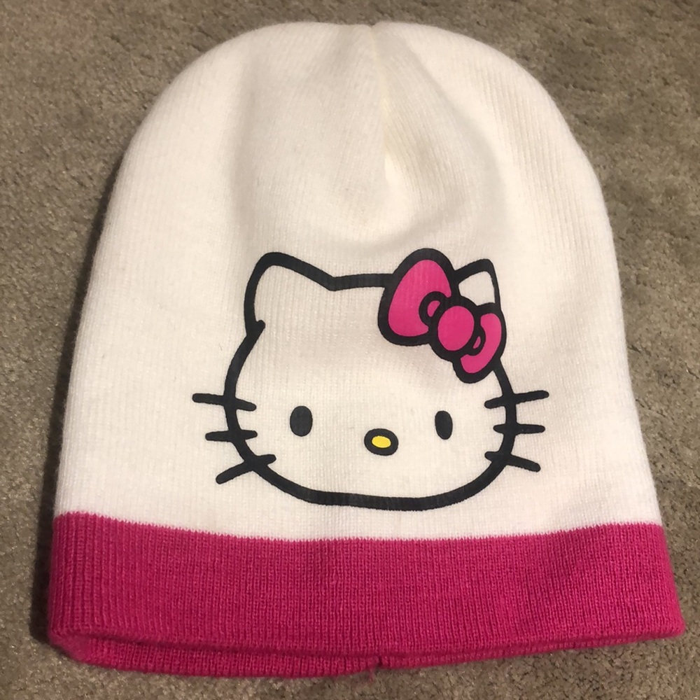 Hello Kitty beanie Tag says one size fits most. - Picture 1 of 5